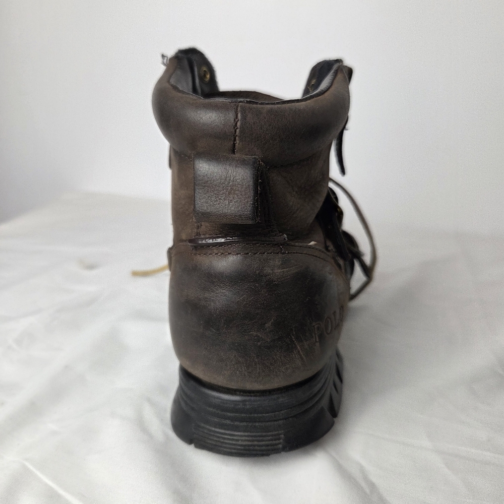 Polo Ralph Lauren Leather Duck Boots | Buckles Rugged Size 10 / 10.5 Steampunk - Picture 6 of 16